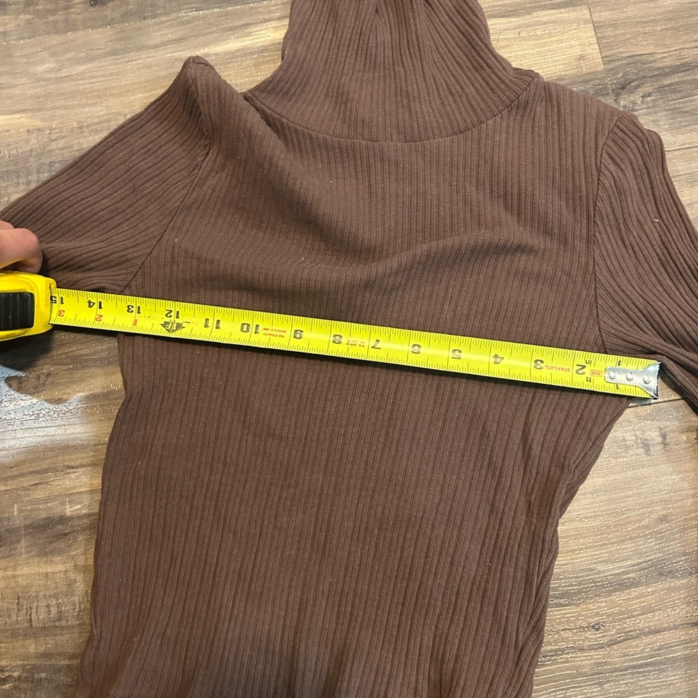 Ambiance Chocolate Ribbed Knit Top - Picture 4 of 4